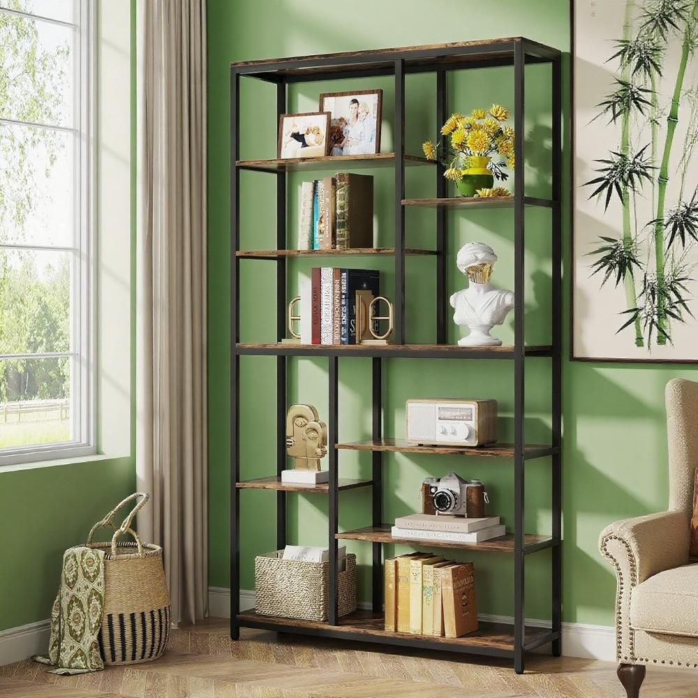 Extra-Tall Staggered Industrial Bookcase