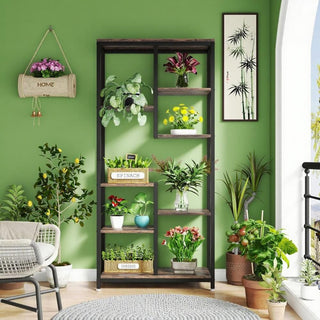 Staggered Shelves Bookshelf with Plenty of Storage Space