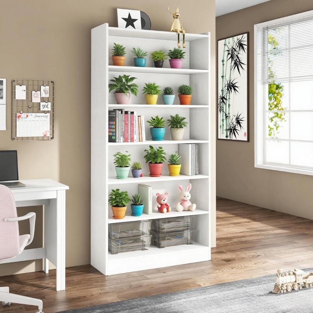 Tall Seven-Shelf Bookcase for Books and Displays
