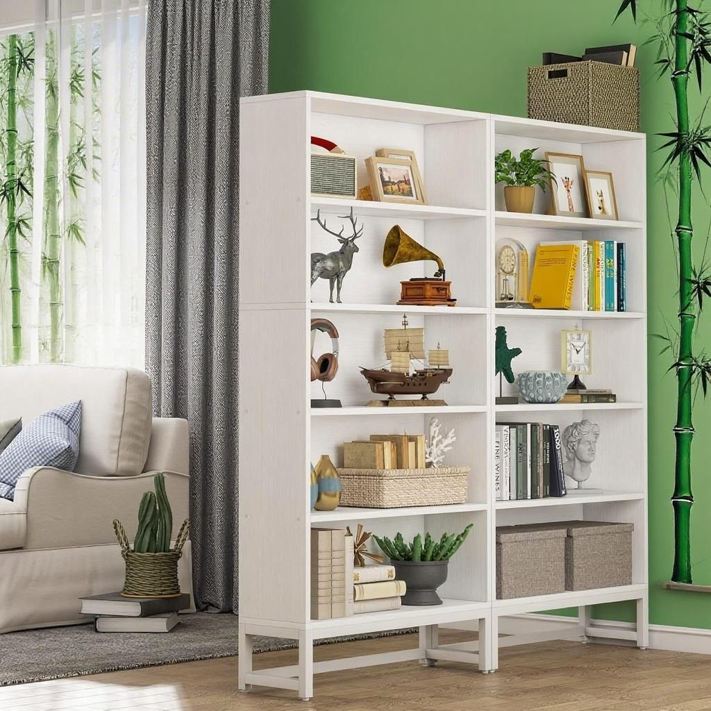 practical 5-Tier Bookshelf with Anti-Dumping Kit