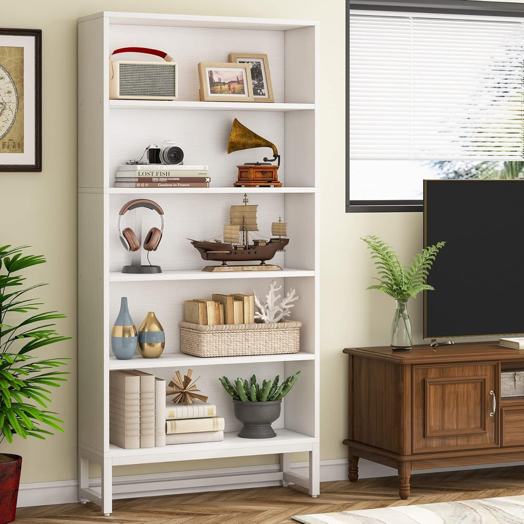 practical 5-Tier Bookshelf with Anti-Dumping Kit