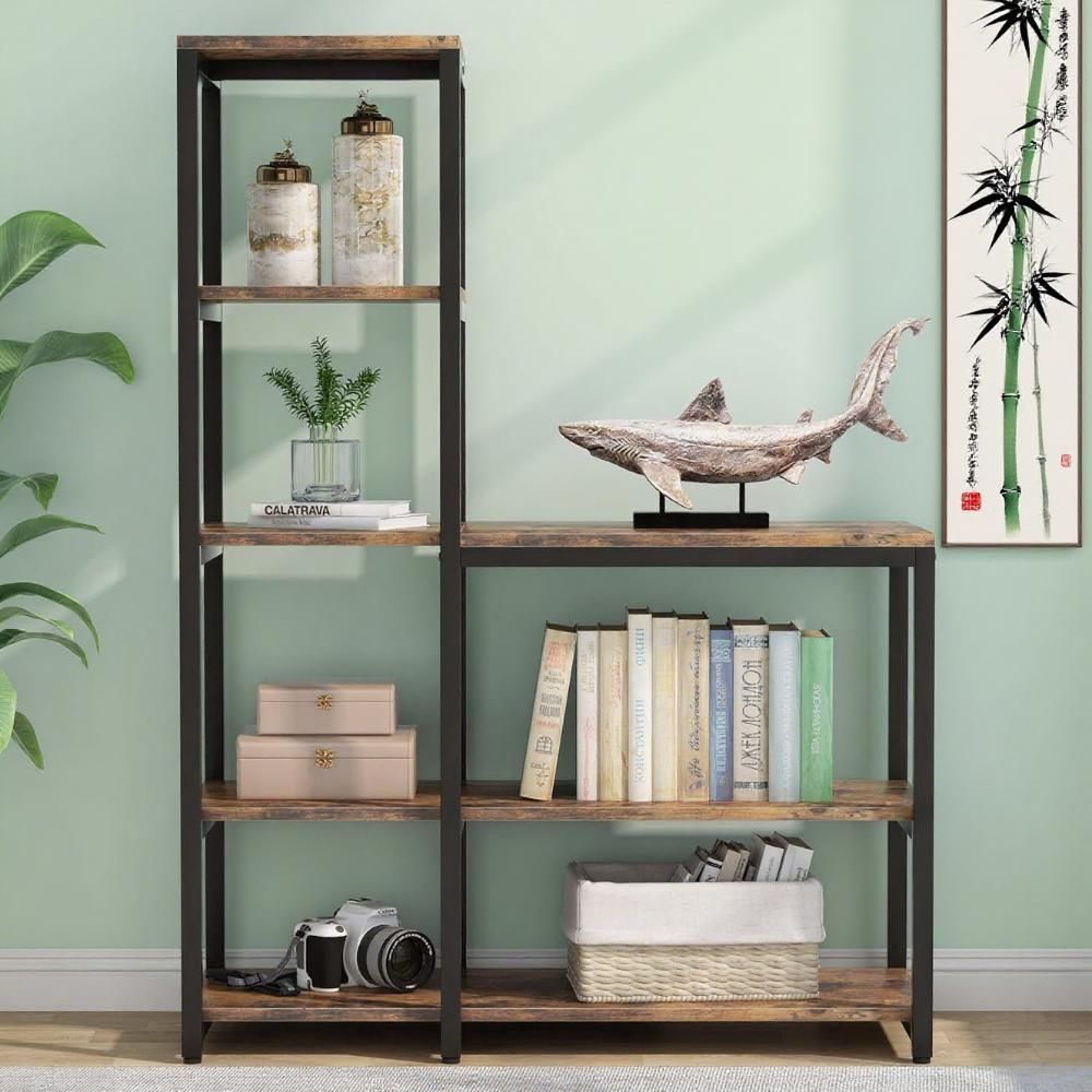 5-Tier L-Shaped Bookshelf – Versatile Display & Storage for Any Room