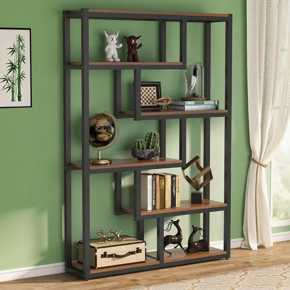 Asymmetrical Industrial Etagere Bookcase
