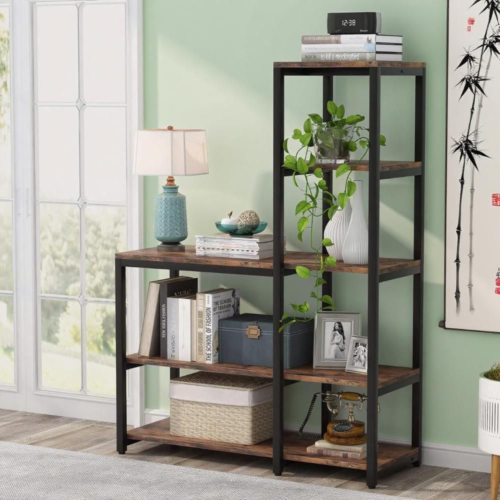 5-Tier L-Shaped Bookshelf – Versatile Display & Storage for Any Room