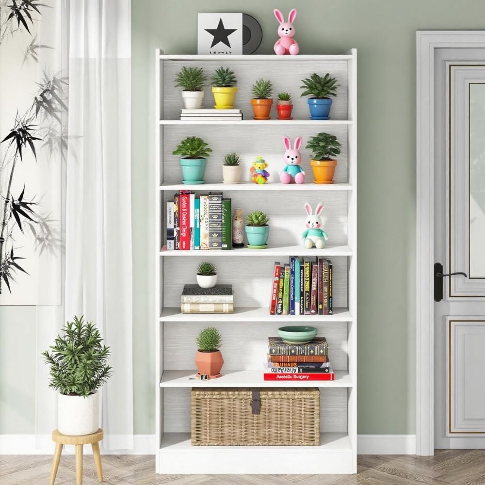 Tall Seven-Shelf Bookcase for Books and Displays