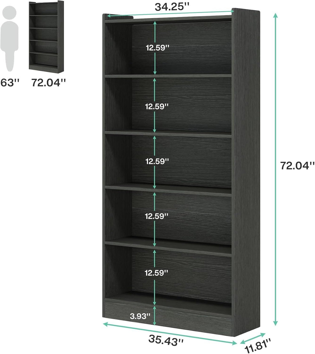 Tribesigns Freestanding Bookshelf – Modern Home Office Storage