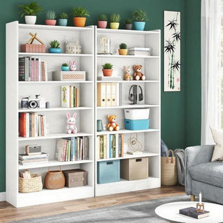 Tall Seven-Shelf Bookcase for Books and Displays