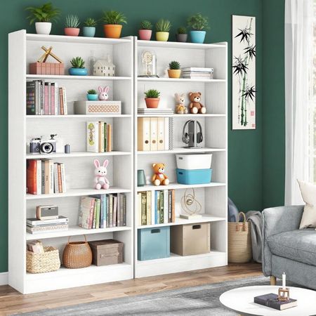 Tall Seven-Shelf Bookcase for Books and Displays