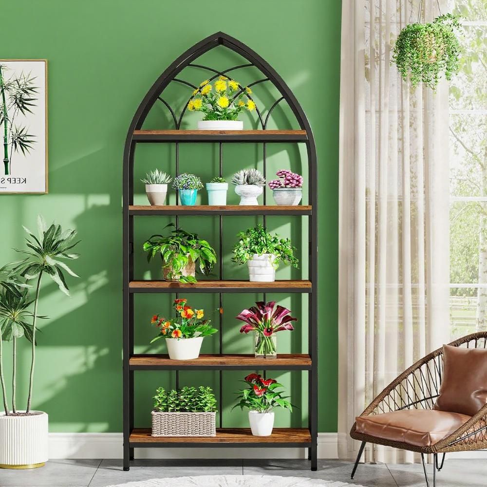 5-Tier Plant Stand with Distinctive Arch Design – 74.8 Tall