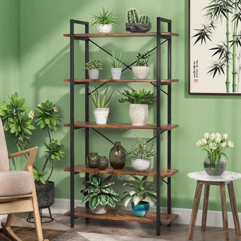 Large Open Bookshelf with Reinforced Stability