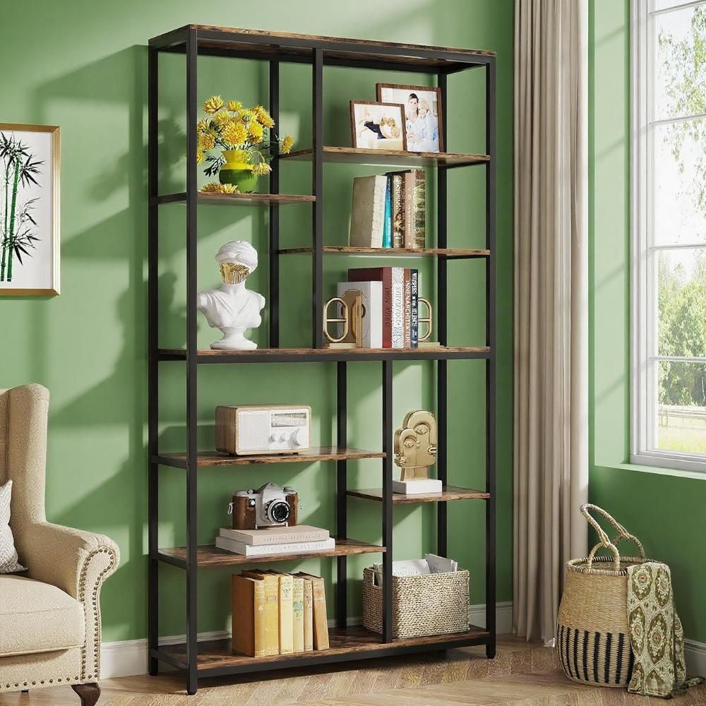 Extra-Tall Staggered Industrial Bookcase