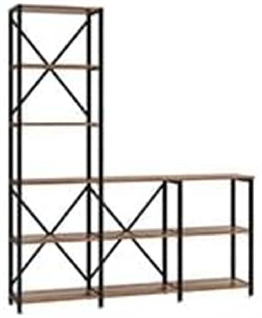 5-Tier L-Shaped Bookshelf for Versatile Storage and Display