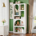 Modern Arched Bookshelf with Geometric Silhouette and 5 Irregular Shelves