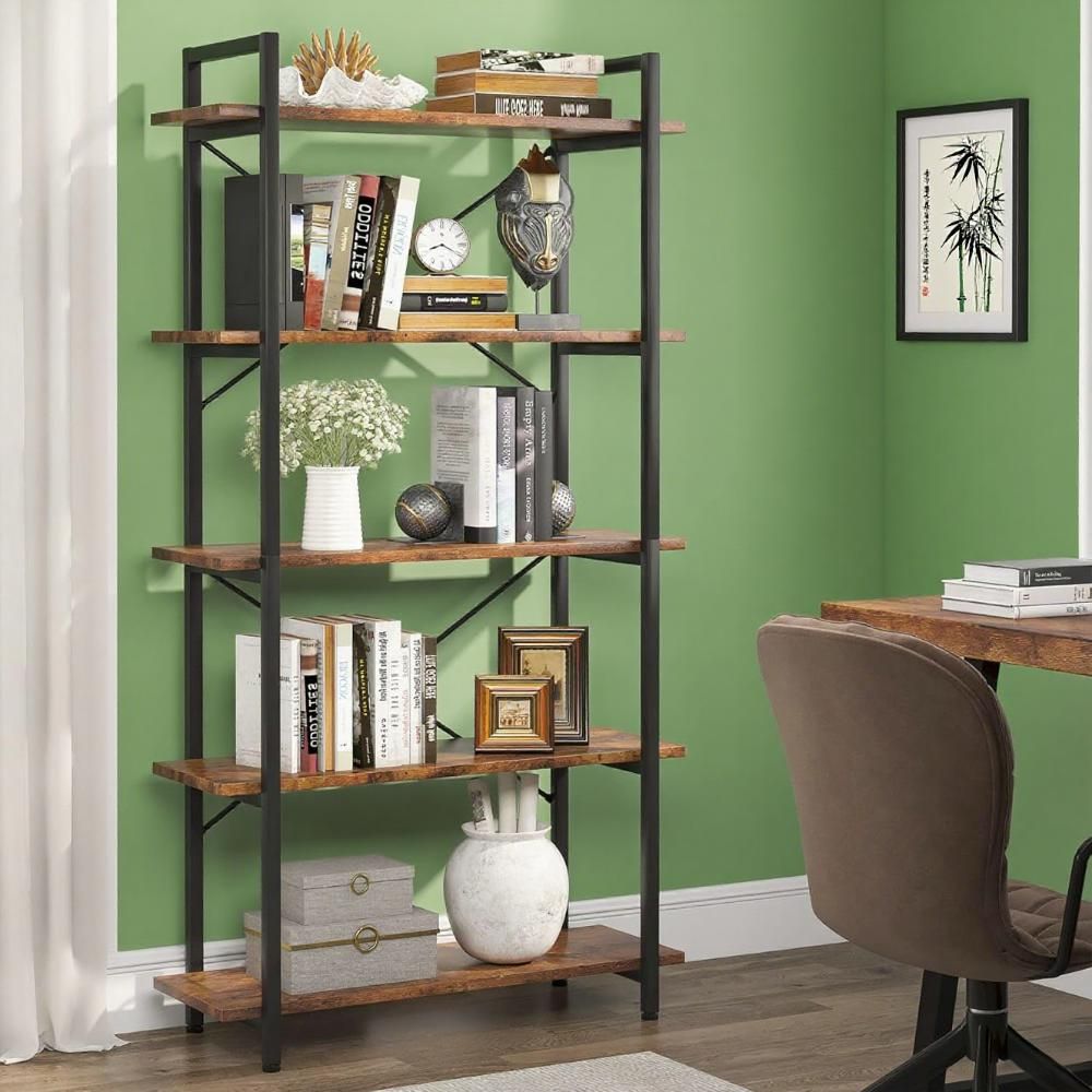 Large Open Bookshelf with Reinforced Stability
