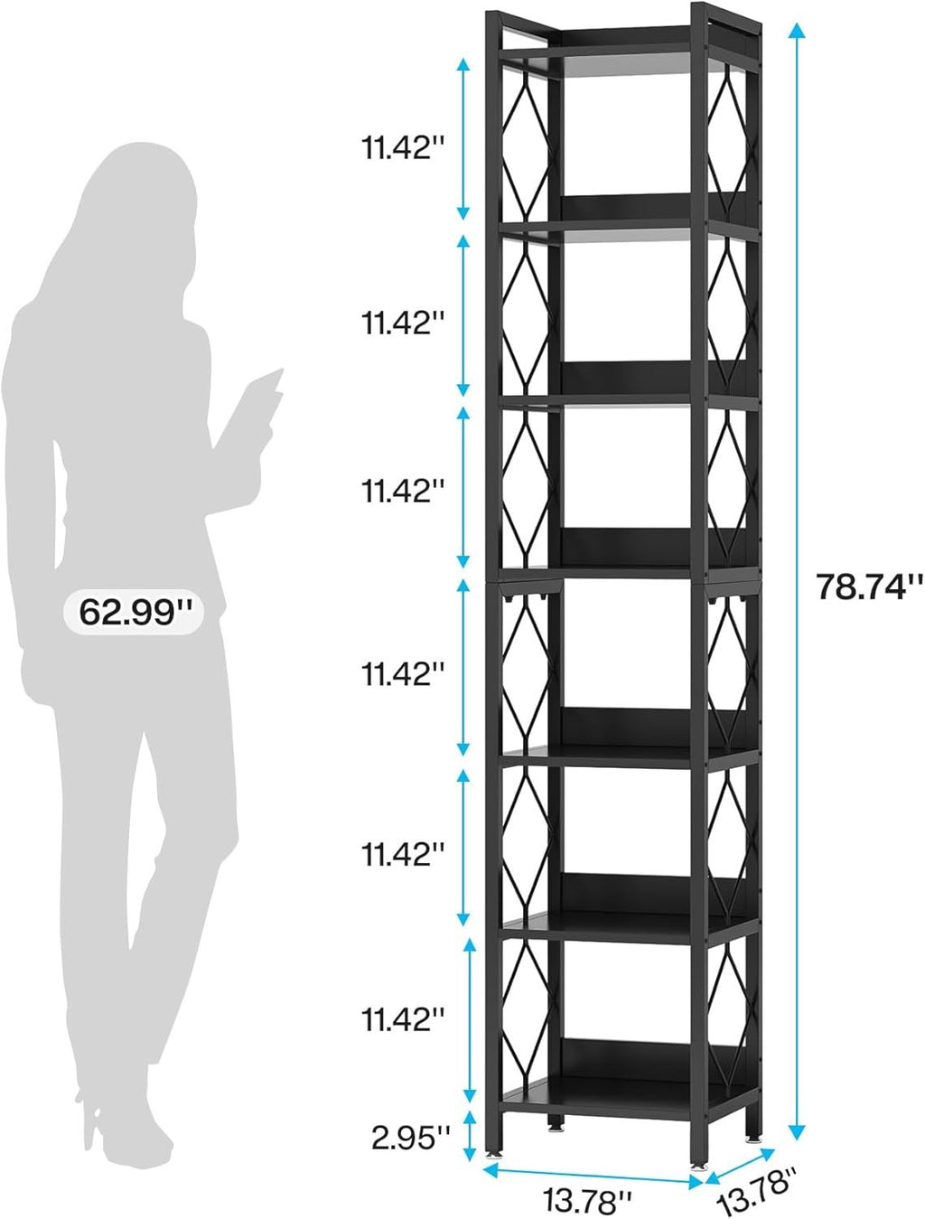 Maximize Your Space with a Tall 7-Tier Corner Bookshelf