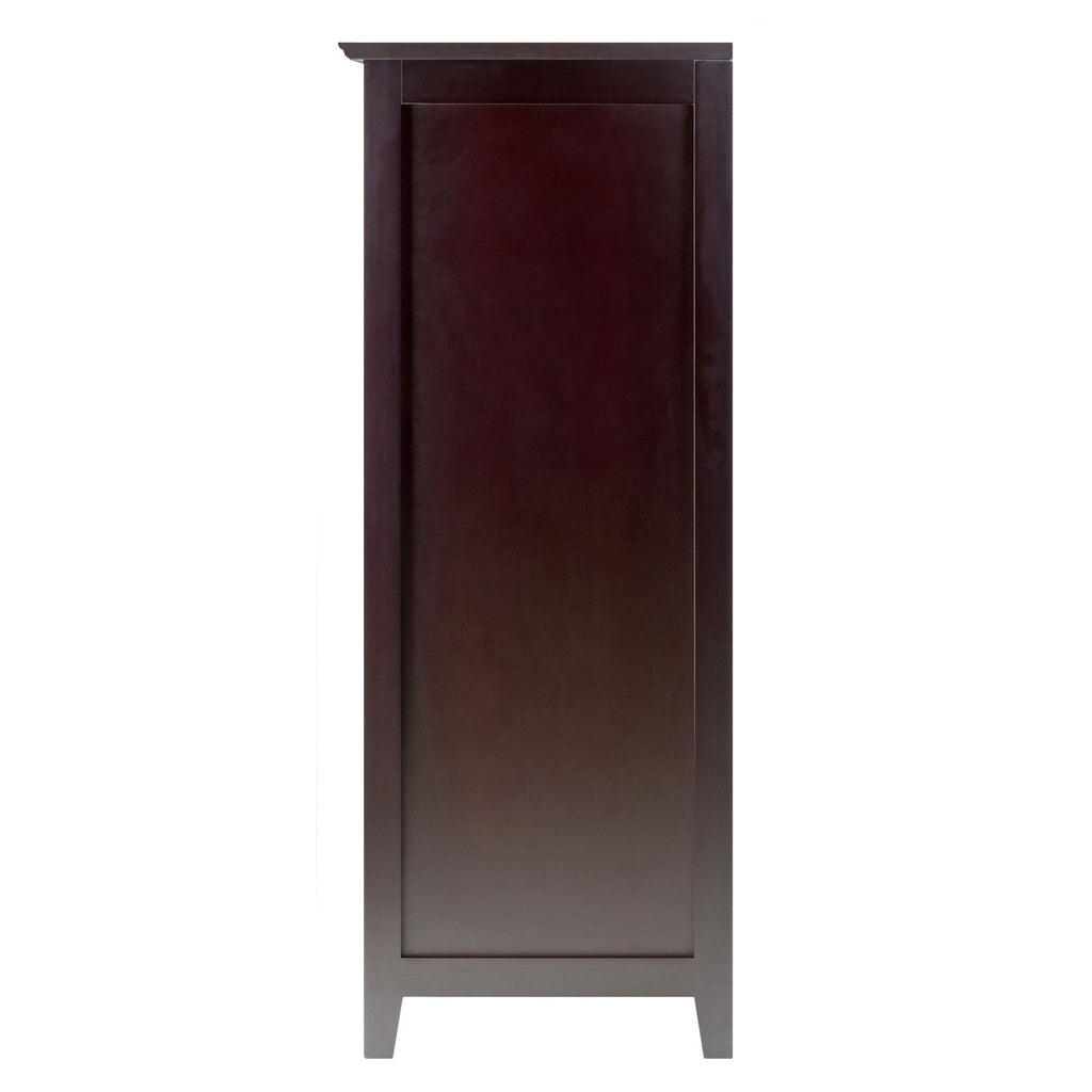 Modular Wine Cabinet with Clear Glass Door and Stemware Rack