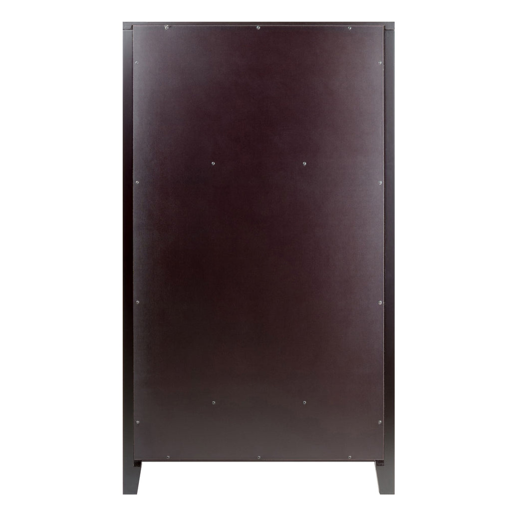 Modular Wine Cabinet with Clear Glass Door and Stemware Rack