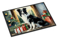 Border Collie Cozy Christmas Doormat for Seasonal Doorways