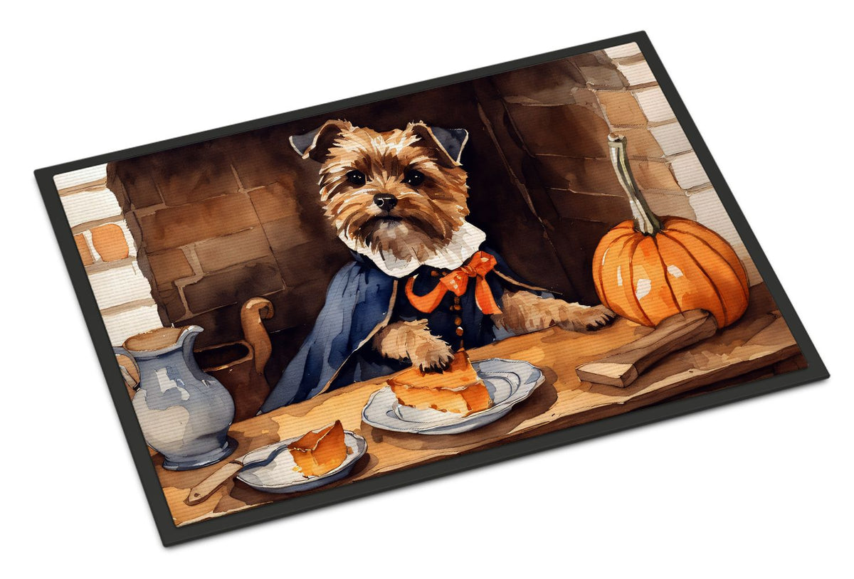 Border Terrier and Pumpkins Halloween Doormat