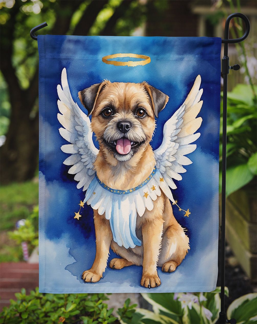 Border Terrier My Angel Double-Sided Garden Flag