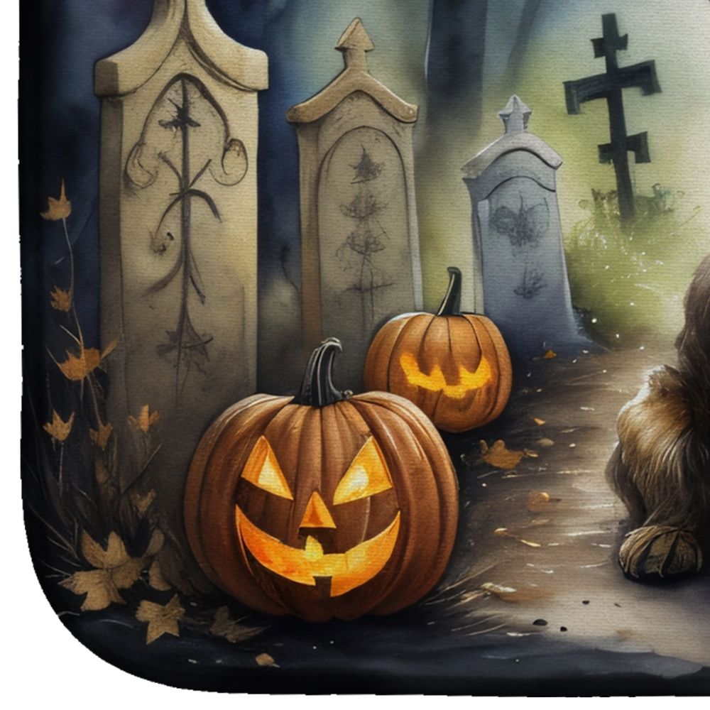 Border Terrier Halloween Dish Drying Mat