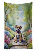 Border Terrier Spring Path Kitchen Towel