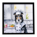 Borzoi The Chef Framed Metal Print Wall Art – Ready to Hang Home Decor