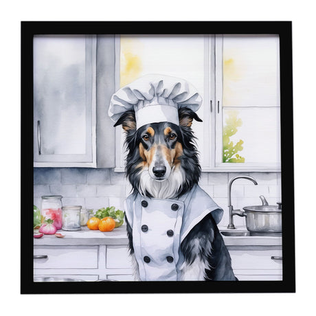 Borzoi The Chef Framed Metal Print Wall Art – Ready to Hang Home Decor