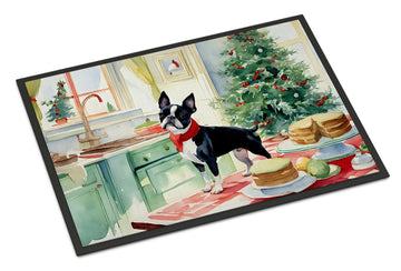Boston Terrier Christmas Cookies Doormat