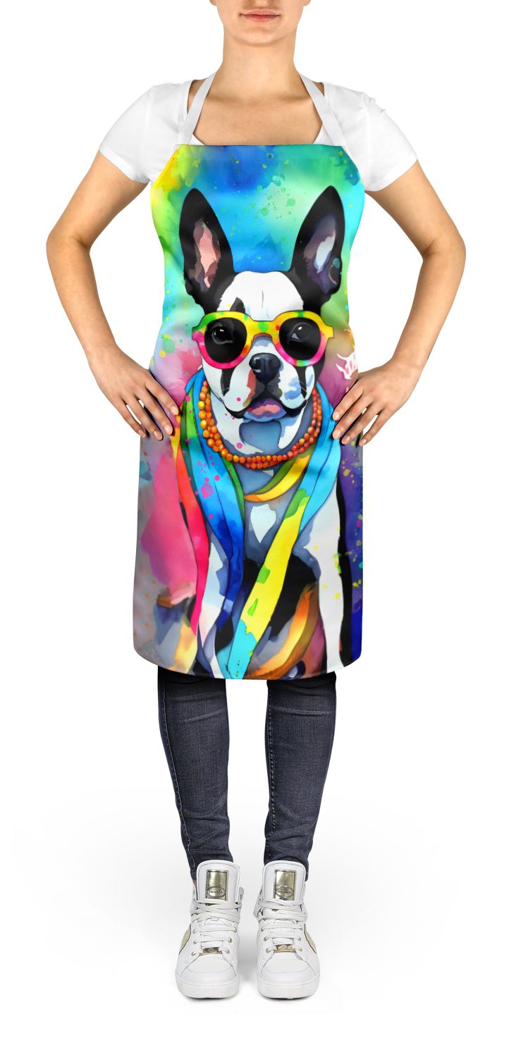 Boston Terrier Hippie Dawg Bib Apron
