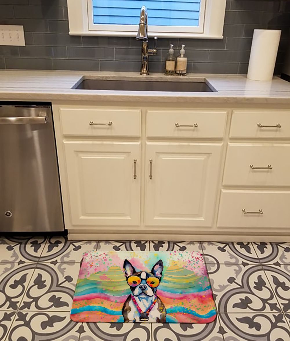 Boston Terrier Hippie Dawg Cushioned Mat