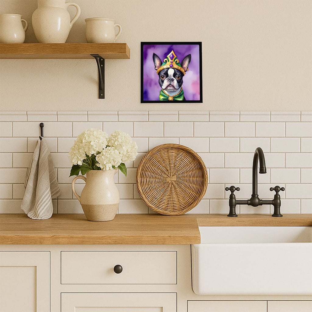 Mardi Gras Themed Framed Metal Print Wall Art – Ready to Hang