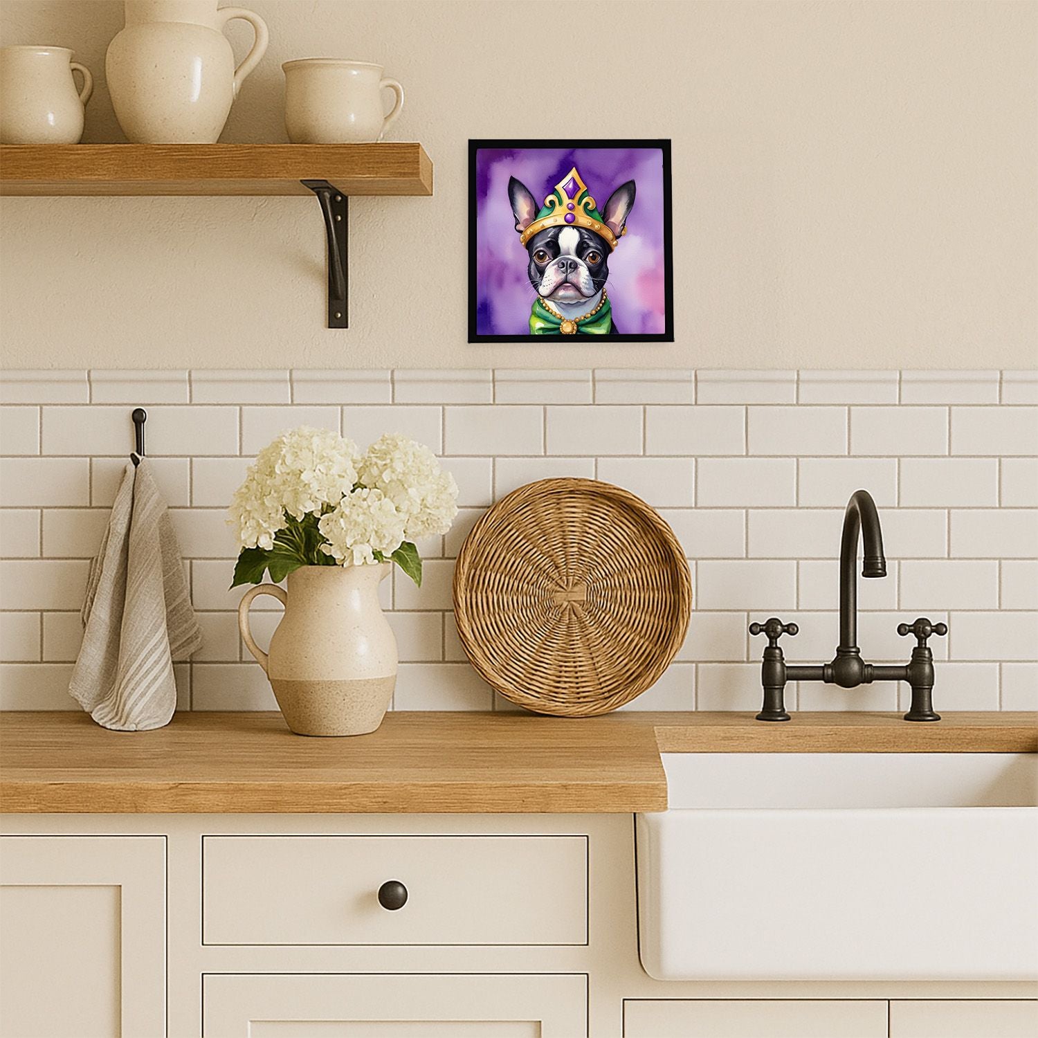 Mardi Gras Themed Framed Metal Print Wall Art – Ready to Hang