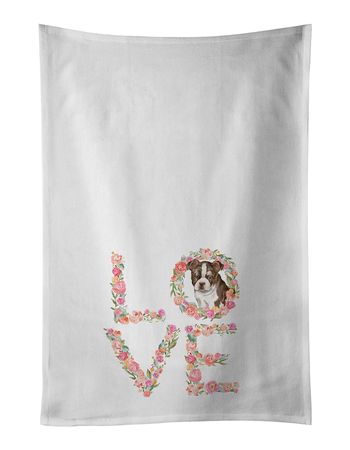 Boston Terrier Puppy LOVE Kitchen Towel Set