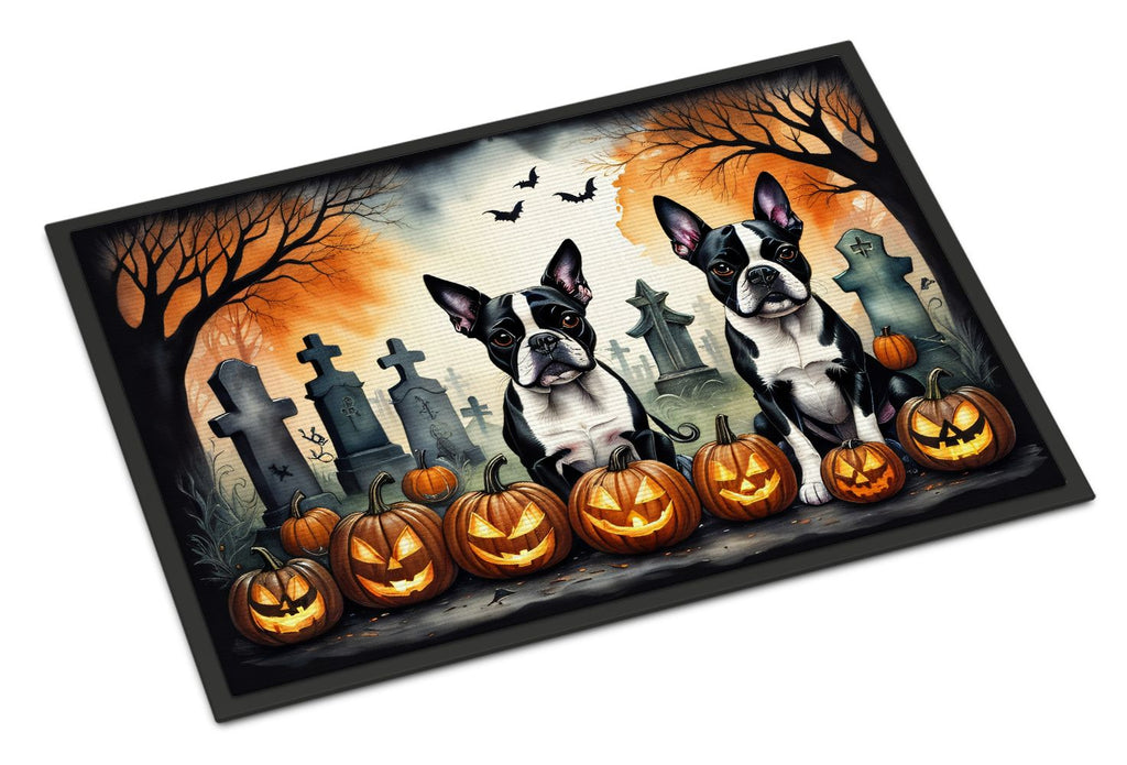 Boston Terrier Spooky Halloween Doormat