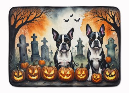 Boston Terrier Halloween Memory Foam Kitchen Mat