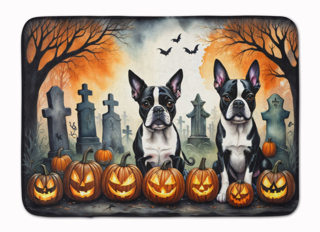 Boston Terrier Halloween Memory Foam Kitchen Mat