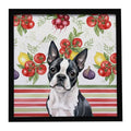 Boston Terrier Vegetables Framed Wall Art
