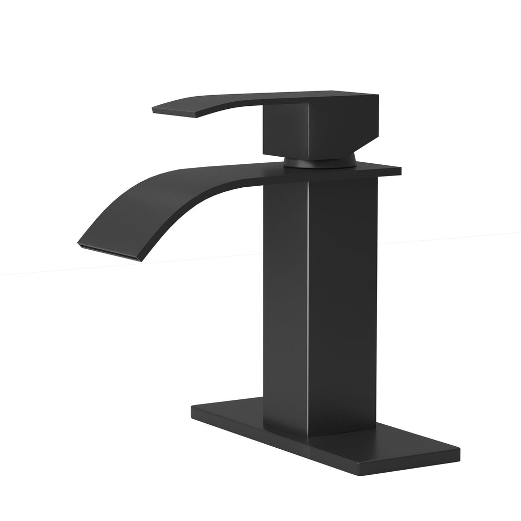 Bothwa Home Harlow Single Handle Bathroom Faucet in Matt Black