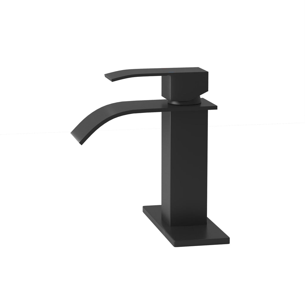Bothwa Home Harlow Single Handle Bathroom Faucet in Matt Black