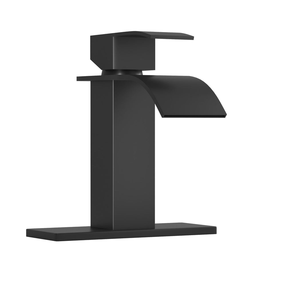 Bothwa Home Harlow Single Handle Bathroom Faucet in Matt Black