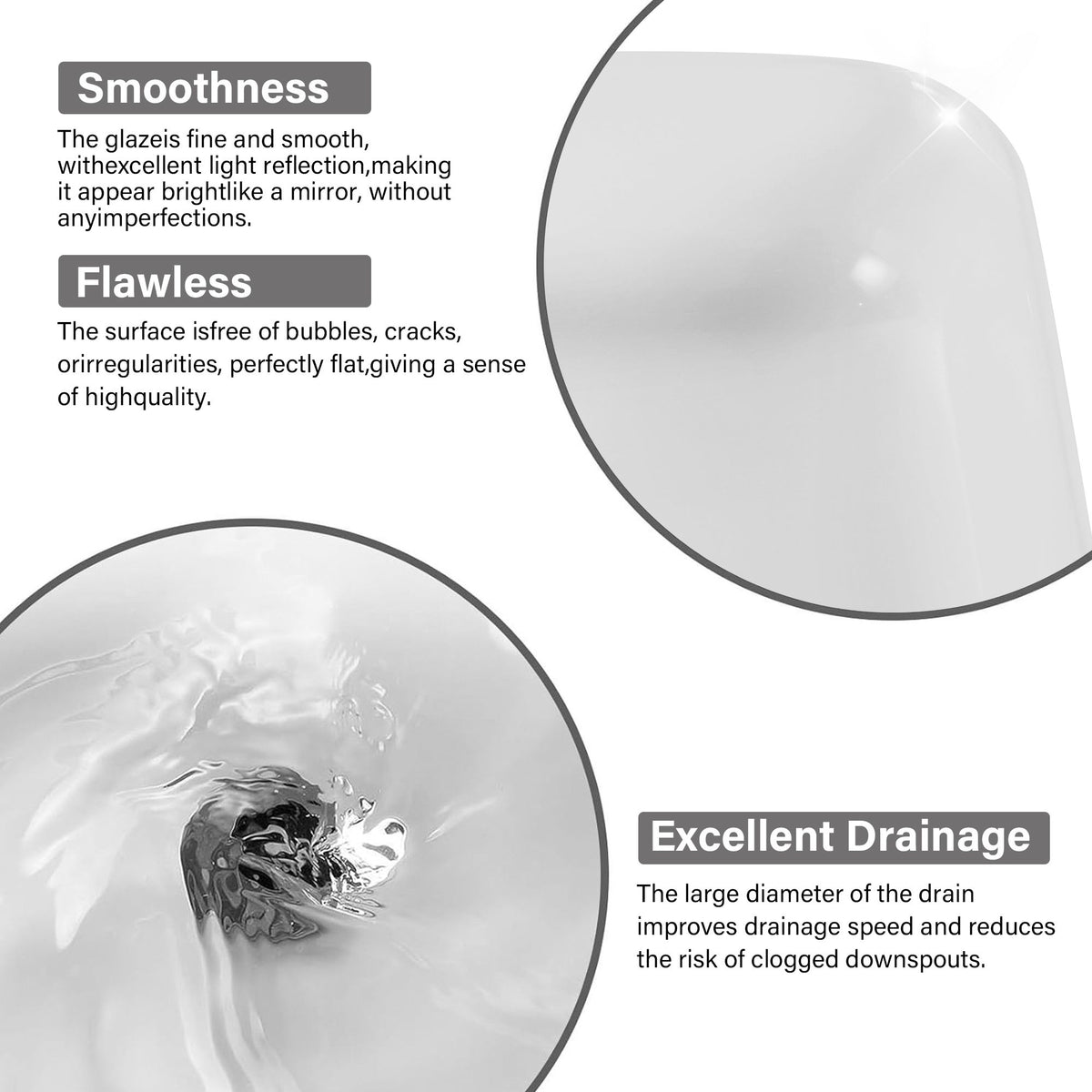 Bothwa Home Square Counter Top Wash Basin – White Finish, CUPC
