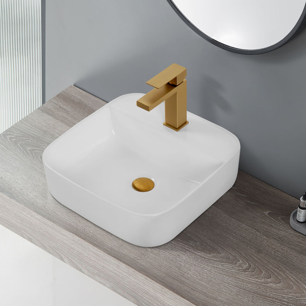 Bothwa Home Square Counter Top Wash Basin – White Finish, CUPC