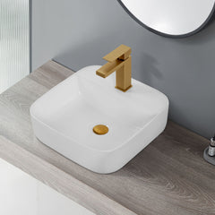 Bothwa Home Square Counter Top Wash Basin – White Finish, CUPC