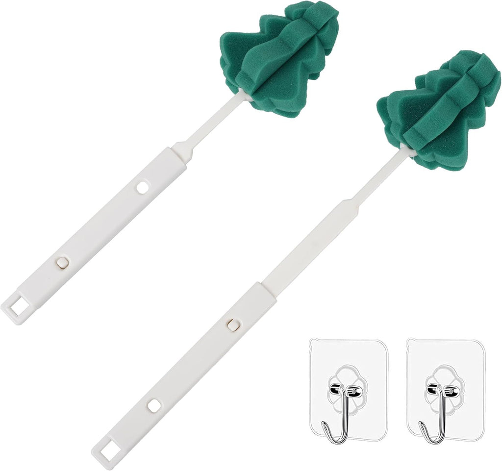 Bottle Cleaning Brush Set with Adjustable Handles – 2 Pieces with Hook