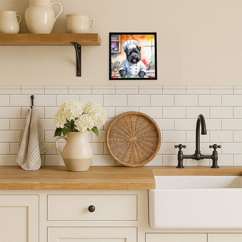 The Chef Framed Metal Print - Modern Wall Art for Kitchen or Bathroom