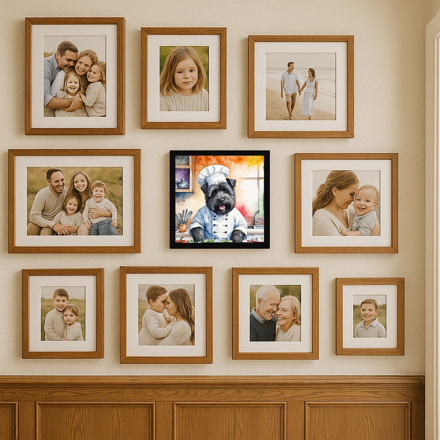 The Chef Framed Metal Print - Modern Wall Art for Kitchen or Bathroom