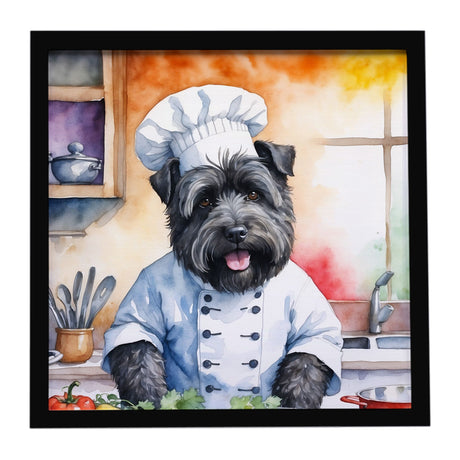 The Chef Framed Metal Print - Modern Wall Art for Kitchen or Bathroom