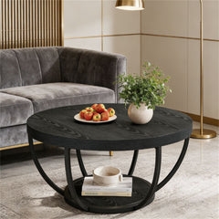 Modern Round Two-Tier Coffee Table