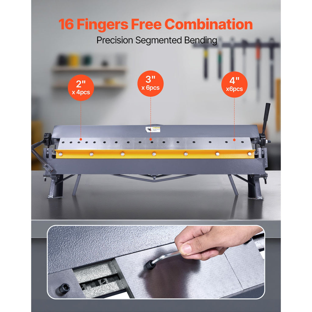 Box and Pan Brake with Modular Segment Fingers